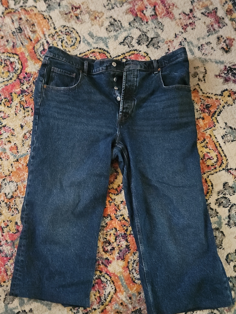 Women's Dark Blue Denim Jeans - Classic Straight Fit